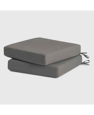 Set of 2 20" x 19" Outdoor Patio Seat Cushions Without Welt