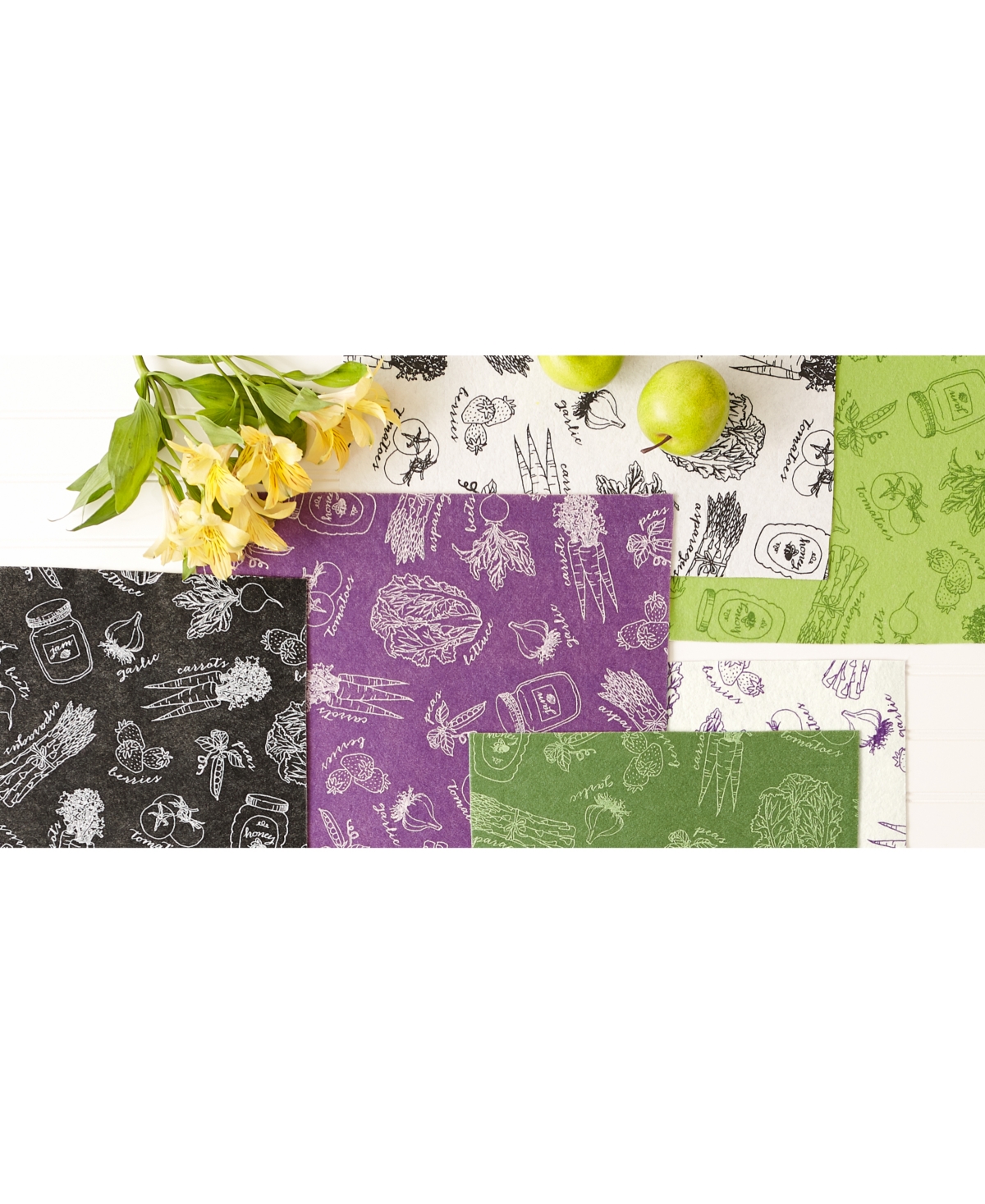 DESIGN IMPORTS FRIDGE LINER COLLECTION NON-ADHESIVE, CUT TO FIT, 12X24", EGGPLANT MARKET, 6 PIECE 