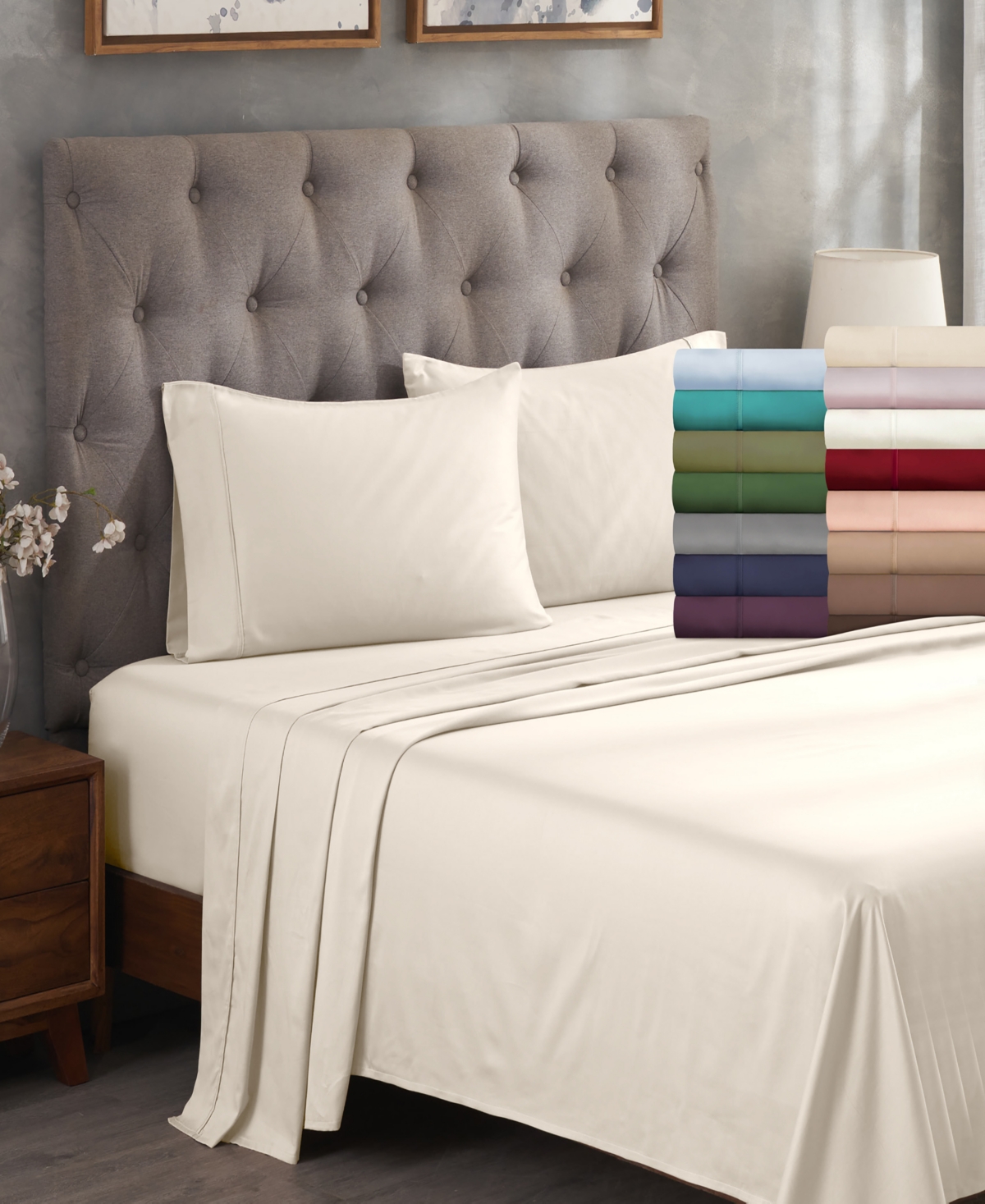Superior Egyptian Cotton 400 Thread Count Solid Deep Pocket Sheet Set