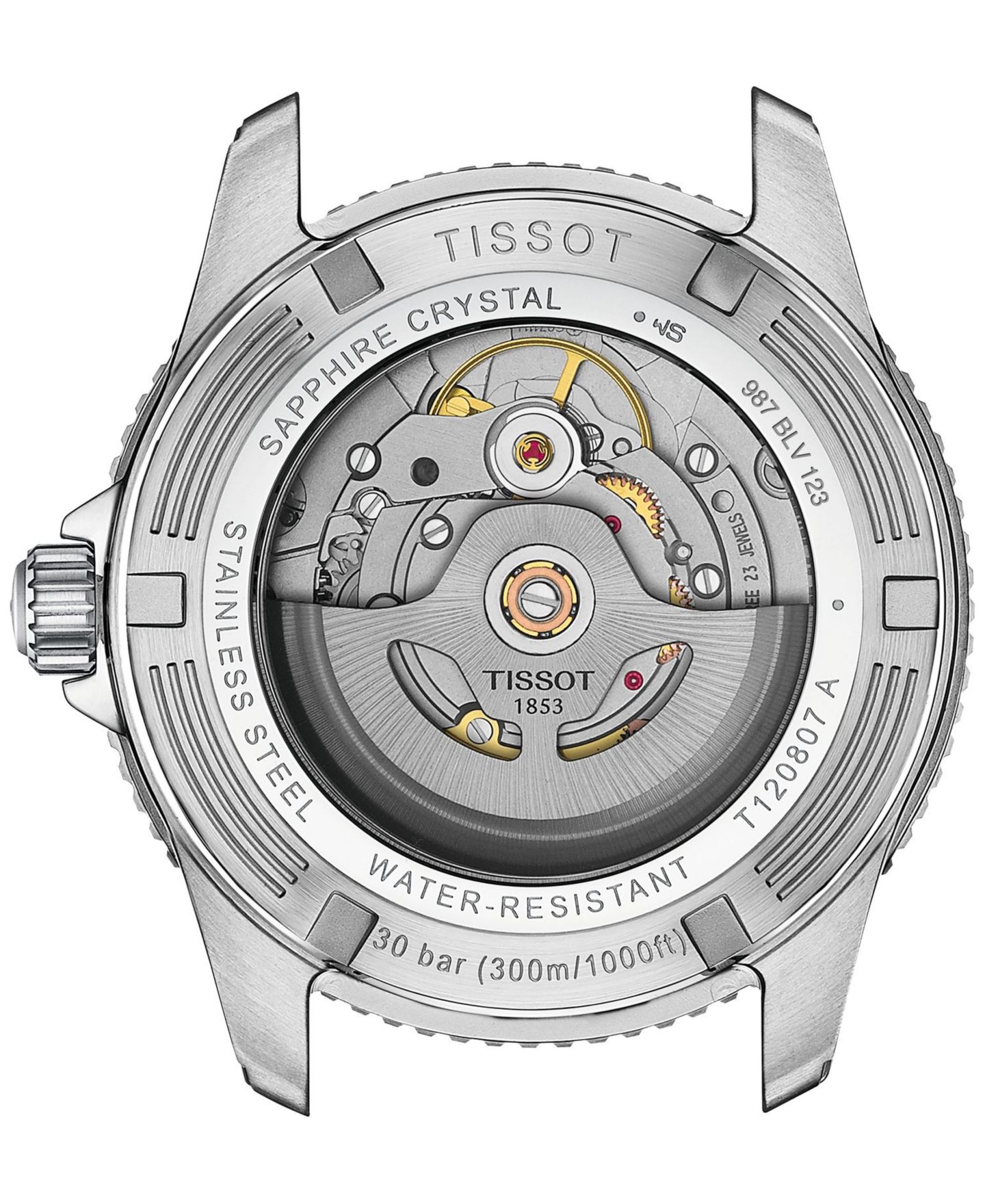 Мужские часы Tissot Swiss Automatic Seastar 1000 Powermatic 80 Stainless Steel Bracelet Watch 40mm — фото 2