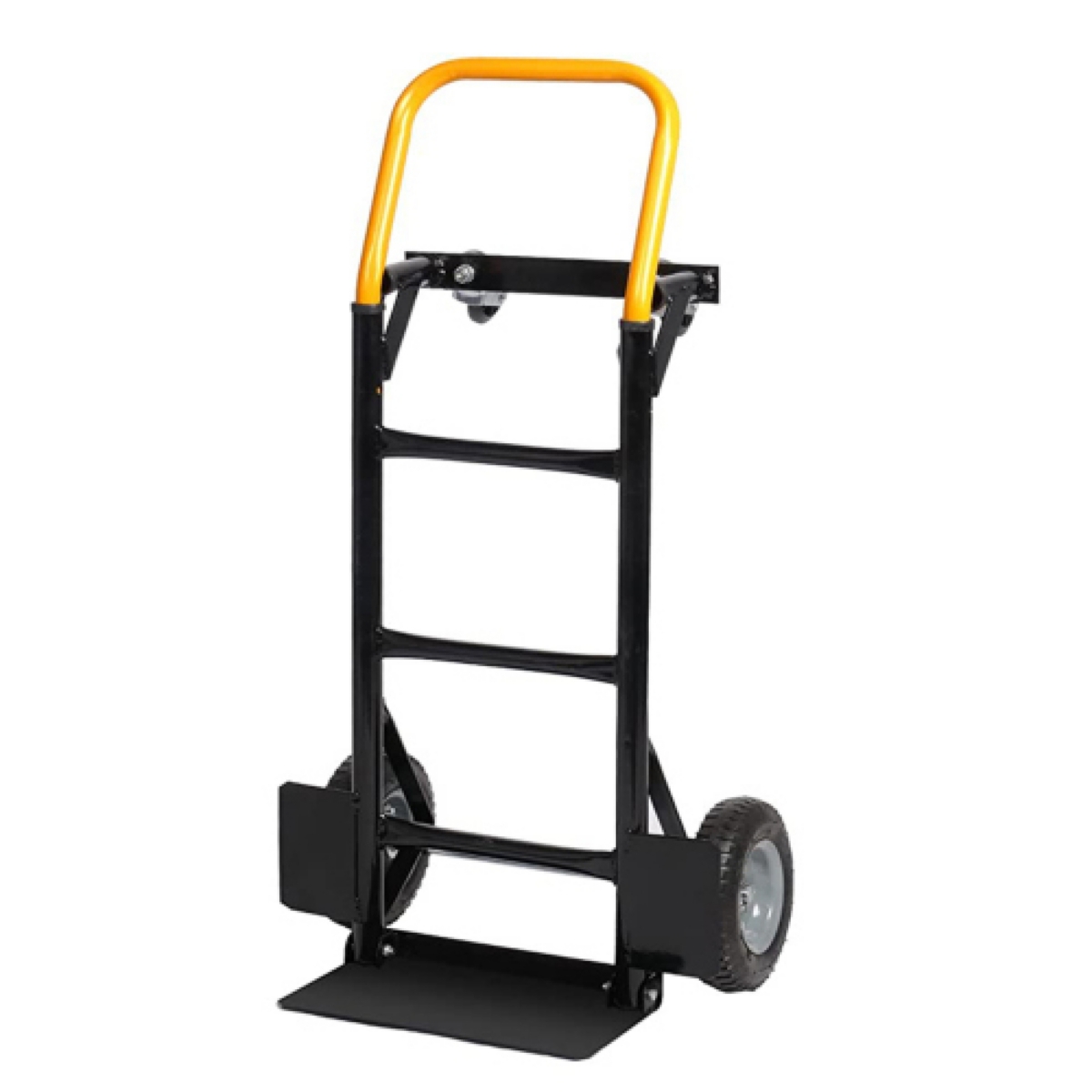 Streamdale Furniture Hand Truck Dual Purpose 2 Wheel Dolly Cart And 4 Wheel Push Cart With Swivel Wheels 330 Lbs