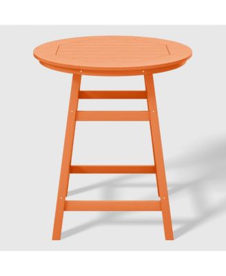 Outdoor 35" HDPE Round Patio Counter Height Bar Table