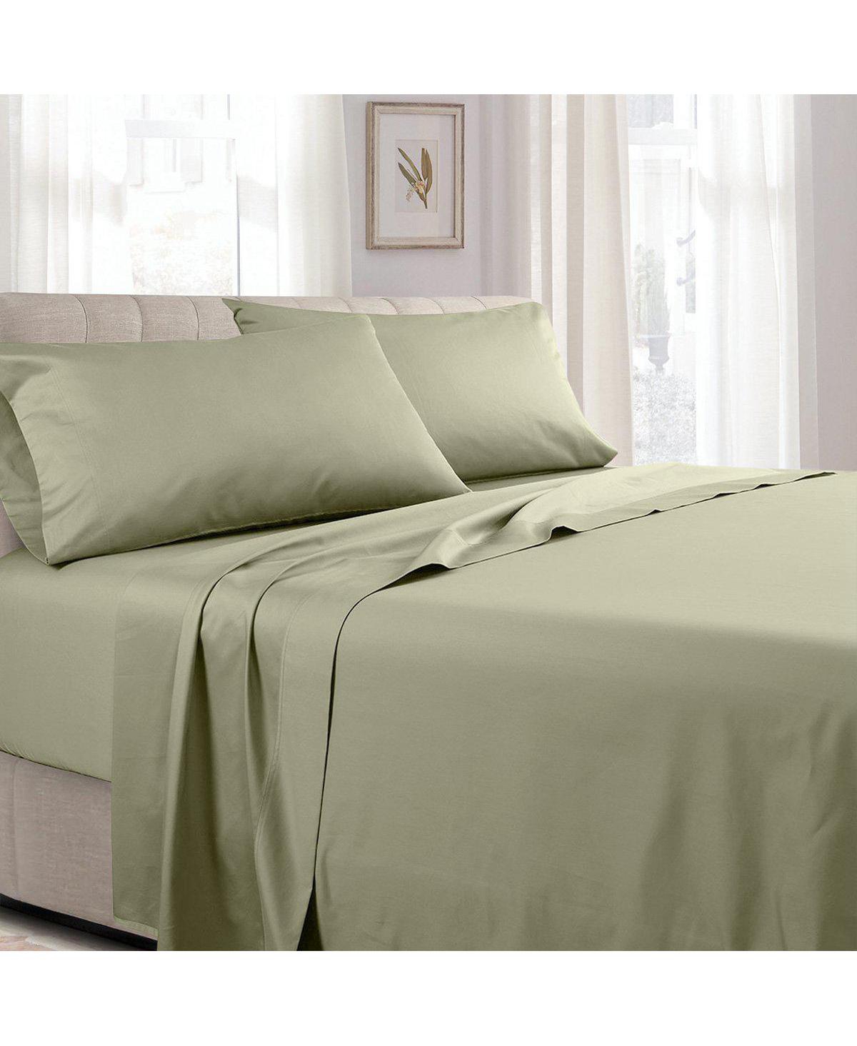 Egyptian Linens Low Profile (7-10 Inches) Sheet Set 100% Cotton Sateen Made in Usa, Xl