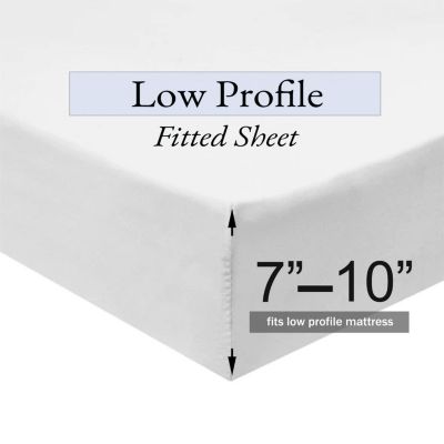 Low Profile (7-10 Inches) Sheet Set 100% Cotton Sateen USA, California King