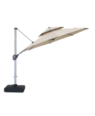 11 ft Octagon Patio Cantilever Umbrella with Cover and Base Included