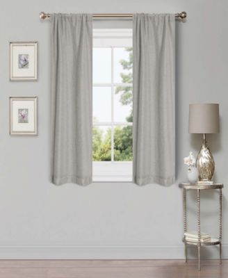 Superior Linen-Inspired Classic Room Darkening Modern Fade Resistant 2-Piece Curtain Set with Rod Pocket, 26" X 63"