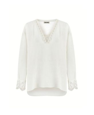 Women's Stone Embroidered Blouse