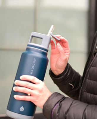 Alpine Flip 'N Sip Insulated, Leakproof Water Bottle with Straw, 40 OZ