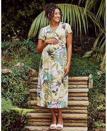ANGEL MATERNITY Maternity Angel Wrap Midi Dress - Macy's