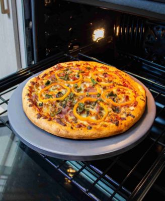 14 inch Glazed Round Pizza Stone With Handles Heat resistant up to 1,100&deg;F. Ideal for use in residential ovens, pizza ovens, and grills.