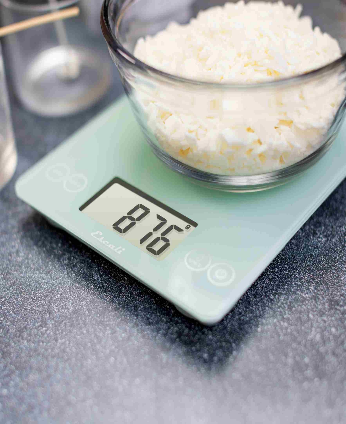Escali Arti Classic Up To 15lbs. Glass Digital Kitchen Scale And 50% Larger Display In Teal