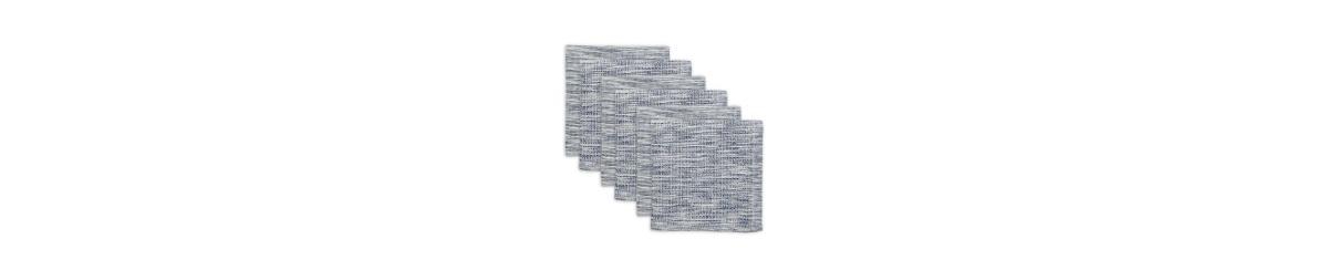 Cotton Kitchen Collection Absorbent Tonal Waffle, Navy, Dishcloth Set, 12x12", 6 Piece - Navy