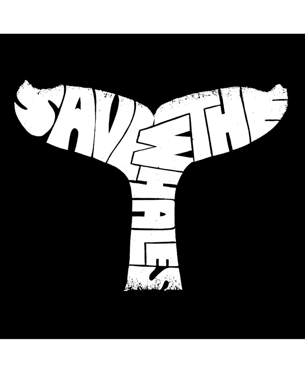 La Pop Art Girls Word Art Long Sleeve - Save The Whales