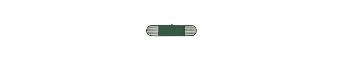 Design Imports Double Strip Chef Kitchen Cooking Baking Collection, Double Oven Mitt, 35x7.5", Dark Green In Dark Green
