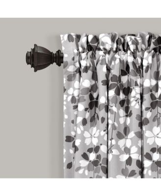 Weeping Flower Light Filtering Window Curtain Panels