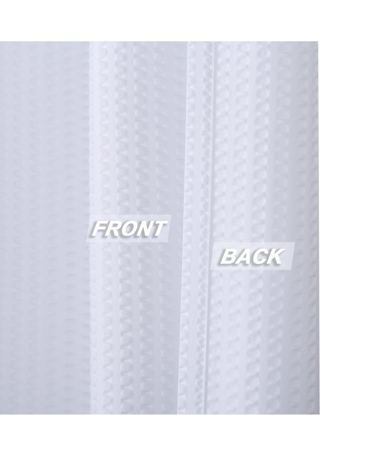 Caromio Soft Embossed Seersucker Microfiber Fabric Shower Curtain or Liner, 72