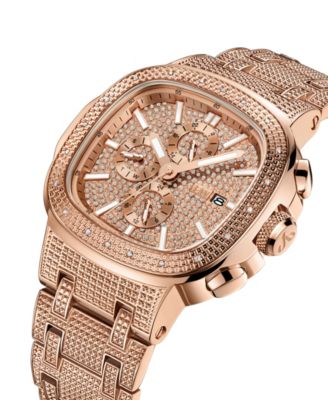 Jbw Men's Diamond (1/5 ct. t.w.) Watch in 18k Rose Gold-plated Stainless-steel Watch 48mm