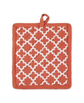 Lattice Basics Collection Kitchen Essentials, Oven Mitt Potholder Set, Spice, 2, Piece