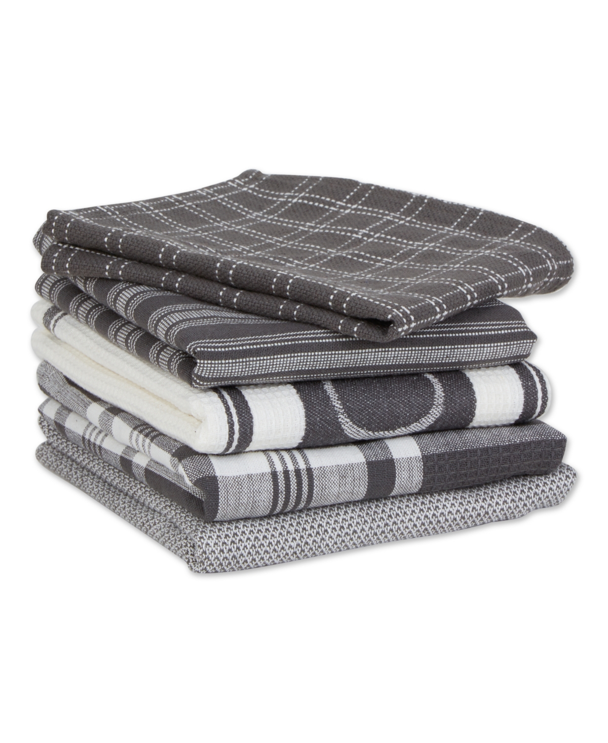 Design Imports Everyday Collection Foodie Kitchen Set, Dishtowel Dishcloth, Mineral, 5 Piece In Mineral