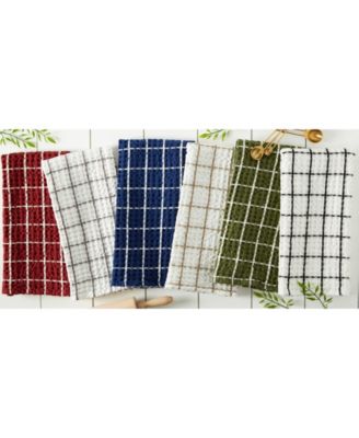 Washed Waffle Collection Oversized Preshrunk Ultra Absorbent, Dishtowel Set, 20x30", Sage, 2 Piece