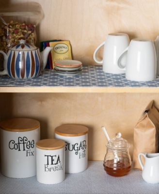 Fridge Shelf Liner Collection Non-Adhesive, Cut to fit, Machine Washable, 12x120", Stonewash Blue Lattice, 2 Piece