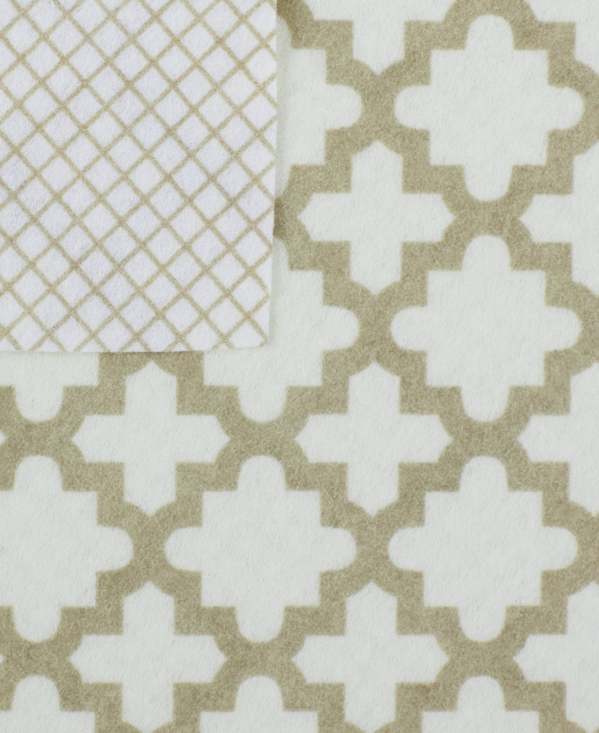 Design Imports Fridge Shelf Liner Collection Non-adhesive, Cut To Fit, Machine Washable, 12x120", Cream Lattice, 2 In Cream Lattice