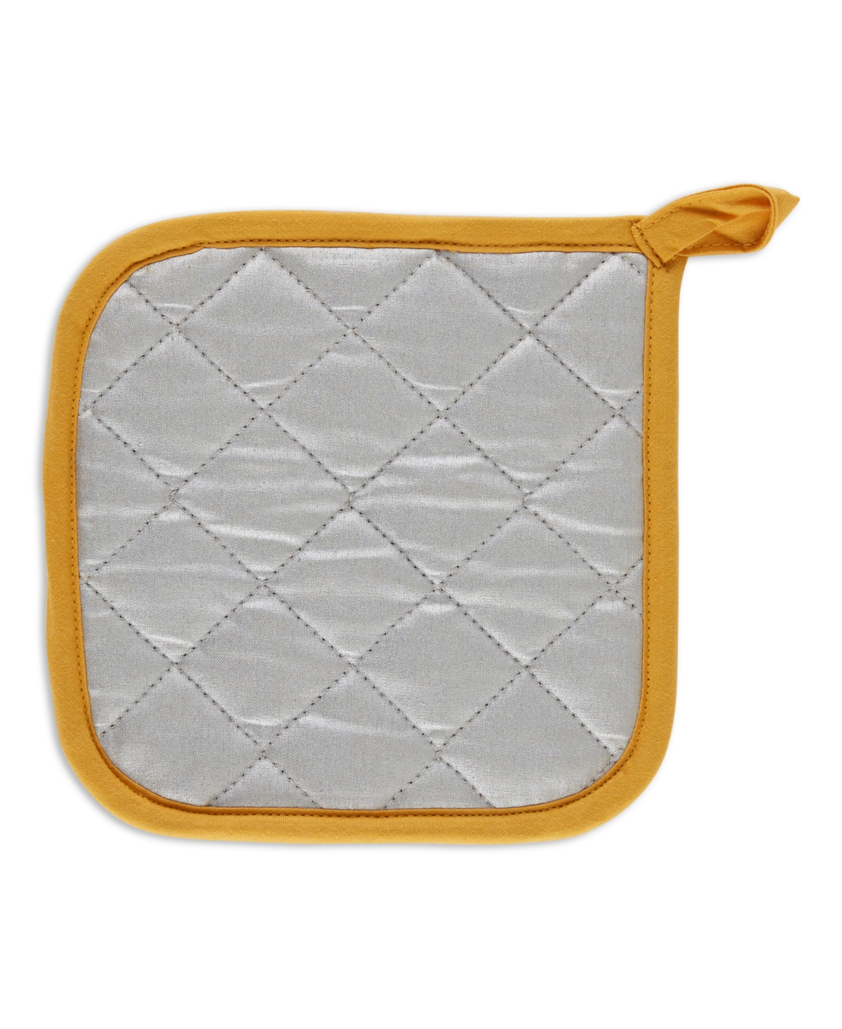 Design Imports Basic Kitchen Collection, Quilted Terry, Honey Gold, Potholder In Honey Gold
