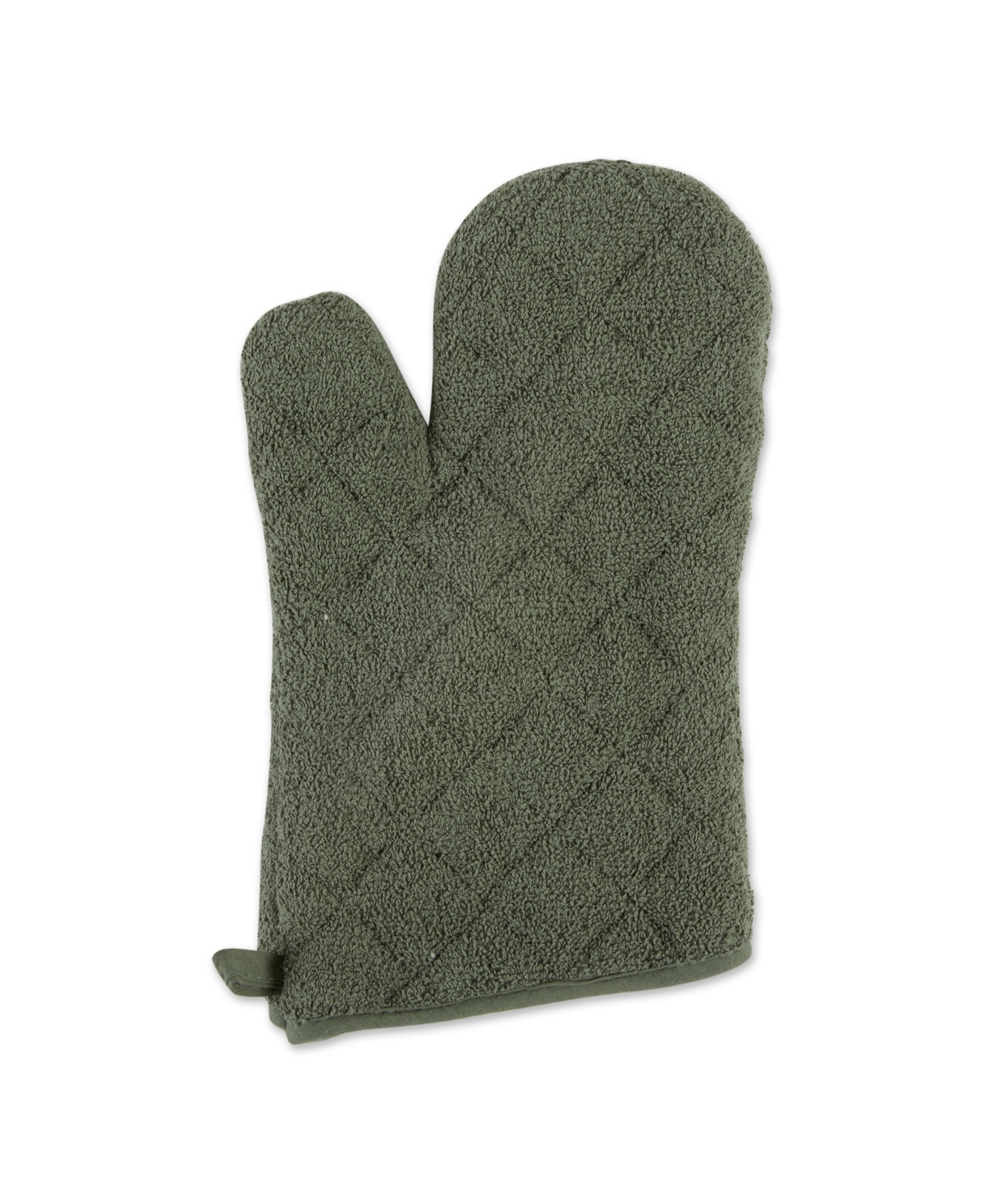 Design Imports Basic Terry Collection 100% Cotton Quilted, Oven Mitt, Artichoke, 2 Piece In Artichoke