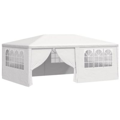Party Tent White Polyethylene, Steel Large Collapsible