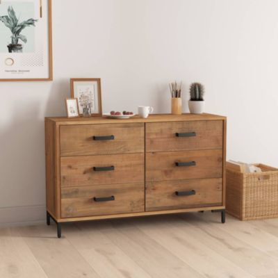 Solid pinewood, Engineered wood, Metal Medium Sideboard