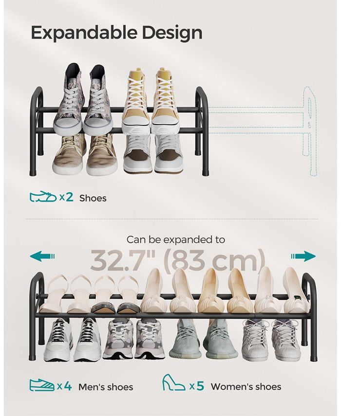 Slickblue Expandable Shoe Rack, Metal Shoe Shelf Storage, Adjustable ...