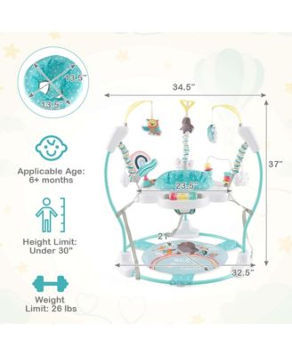 Baby Stationary Activity Center Infant Jumper with Removable Foot Pad