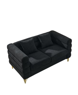 Streamdale 3 Seater + 3 Seater Combination Sofa.Black Teddy