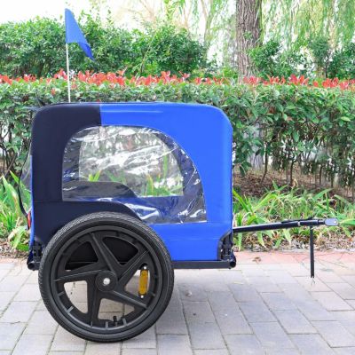 Streamdale Blue Air Wheel Pet Bike Trailer for Dogs