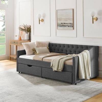 Streamdale Upholstered Twin Size Daybed with Drawers