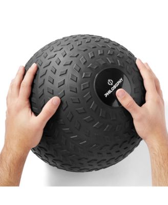 Slam Ball, 30 LB - Weighted Fitness Medicine Ball with Easy Grip Tread