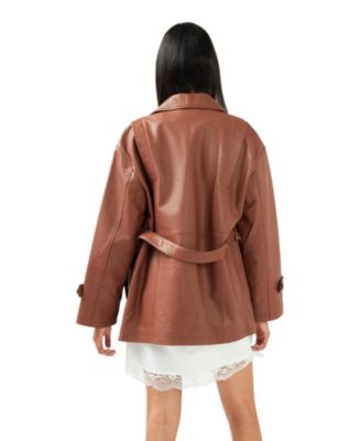 Women's BFF Belted Leather Jacket