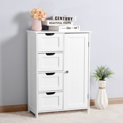 Bathroom Storage Cabinet with Adjustable Shelf and Drawer