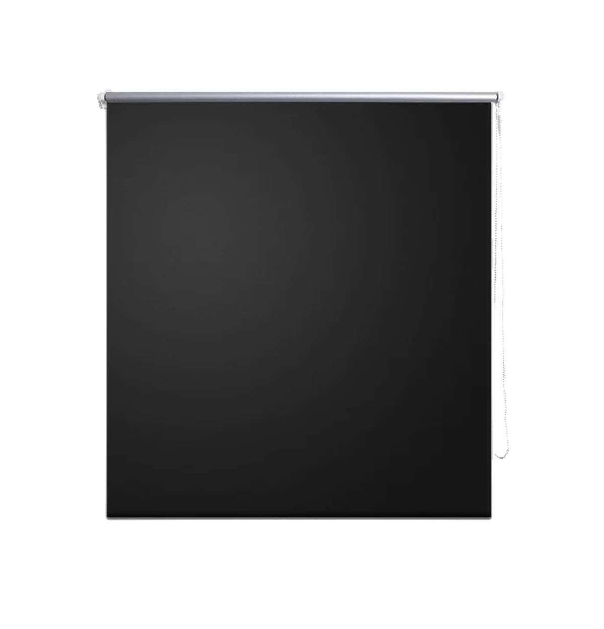 Roller Blind Blackout 15.7"x39.4" Black - Black