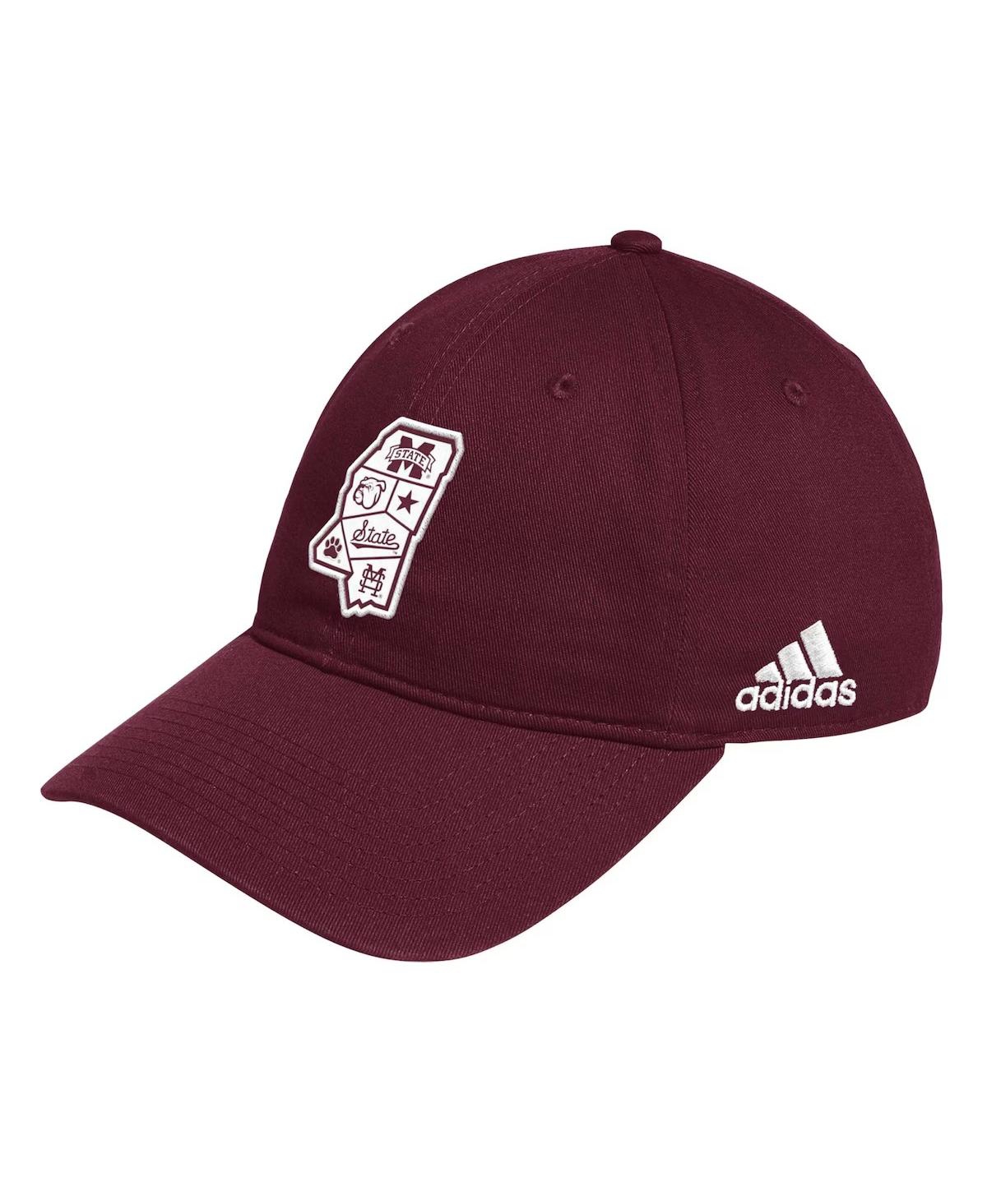 Adidas Originals Men's Maroon Mississippi State Bulldogs State Slouch Adjustable Hat In Burgundy