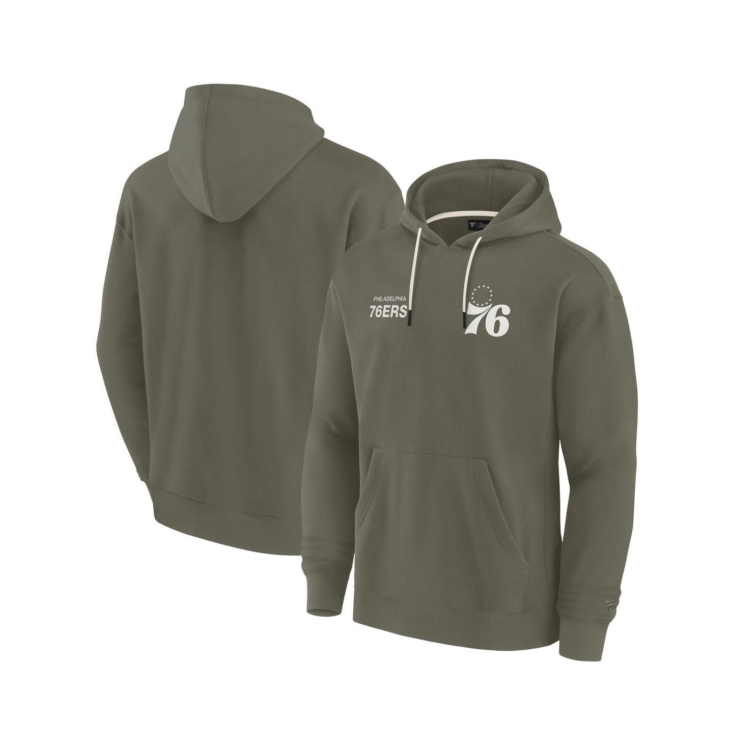 Худи Fanatics Signature Olive Philadelphia 76ers Elements Super Soft Fleece Pullover — фото 1