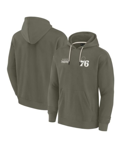 Худи Fanatics Signature Olive Philadelphia 76ers Elements Super Soft Fleece Pullover