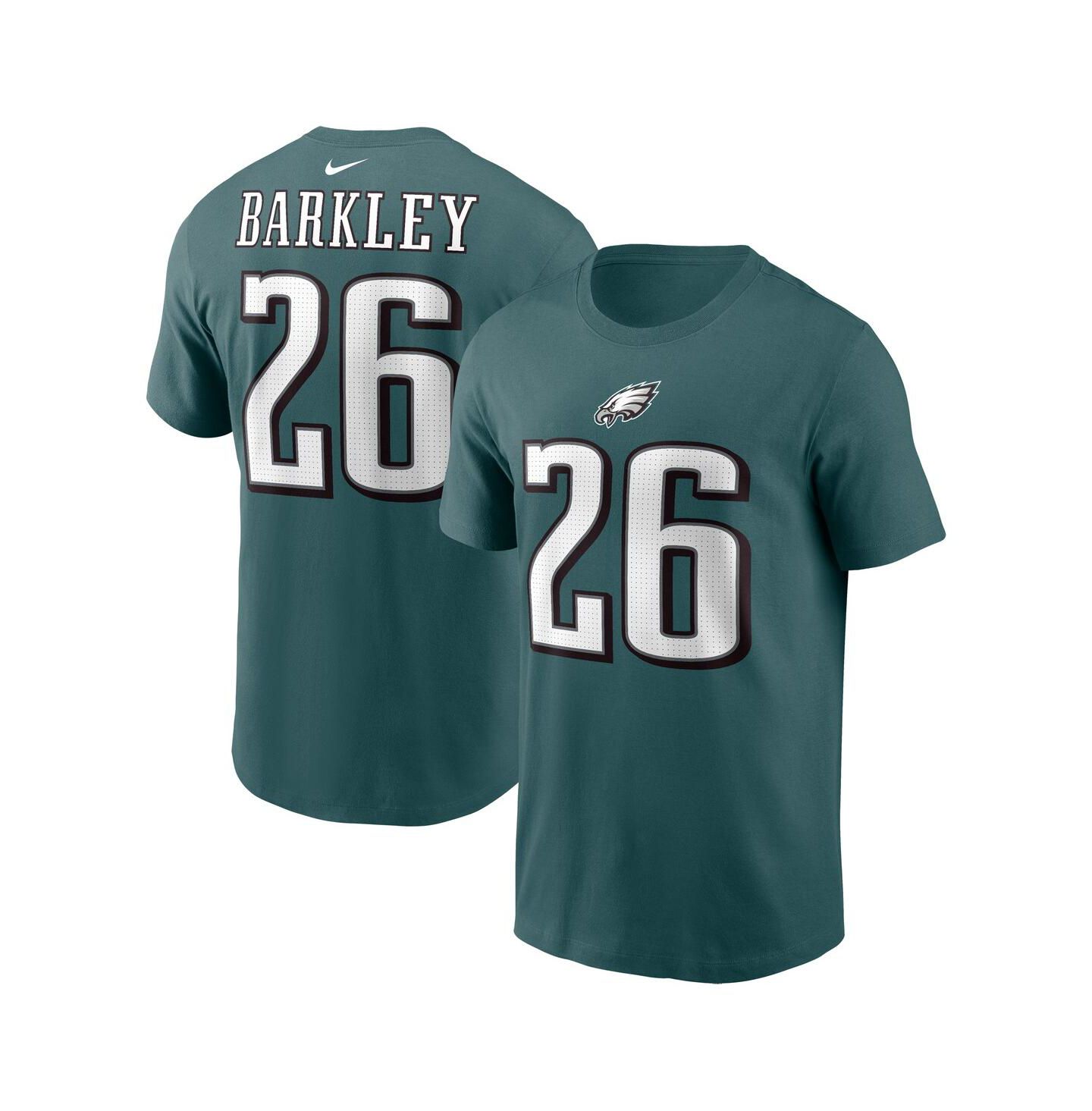 Мужская футболка Fanatics Nike Saquon Barkley Midnight Green Philadelphia Eagles Player Name & Number — фото 1