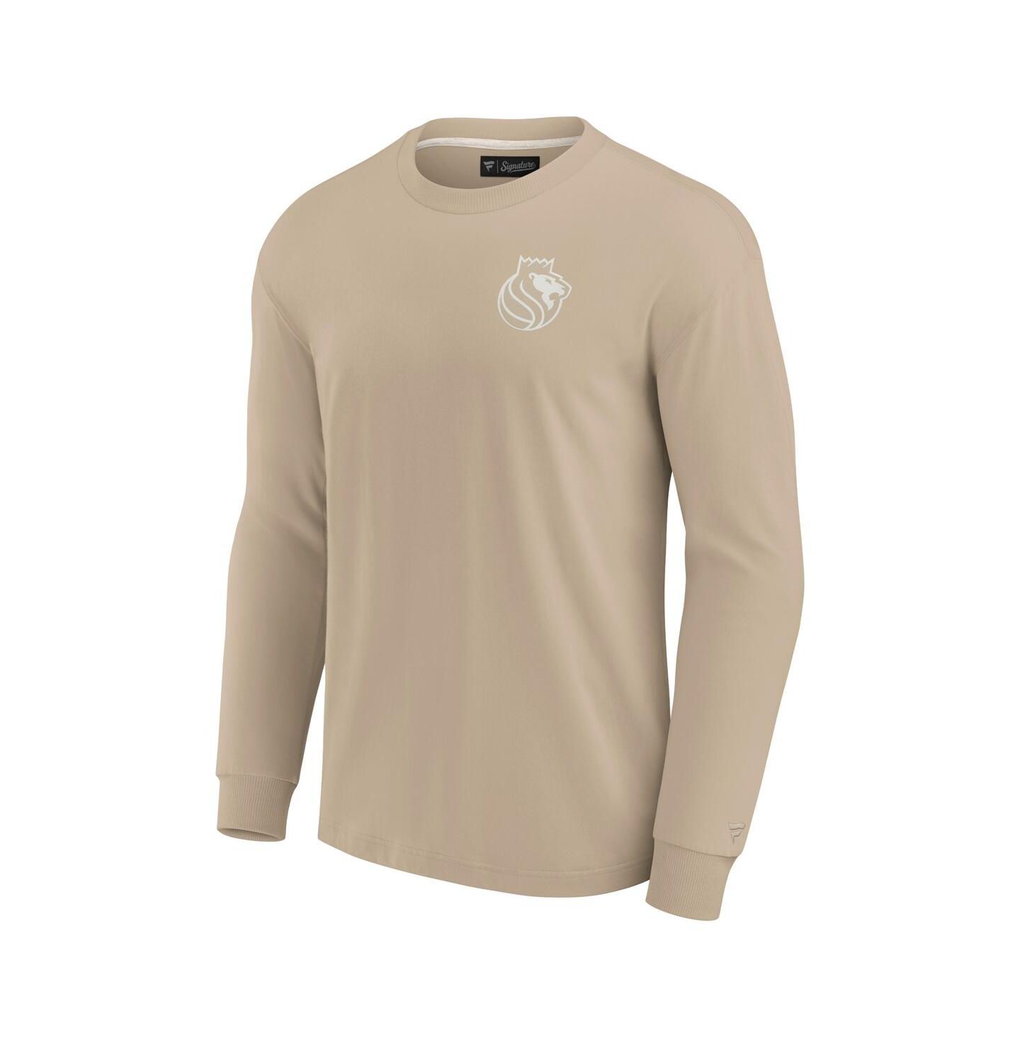 Футболка Fanatics Signature Khaki Sacramento Kings Elements Super Soft Long Sleeve — фото 2
