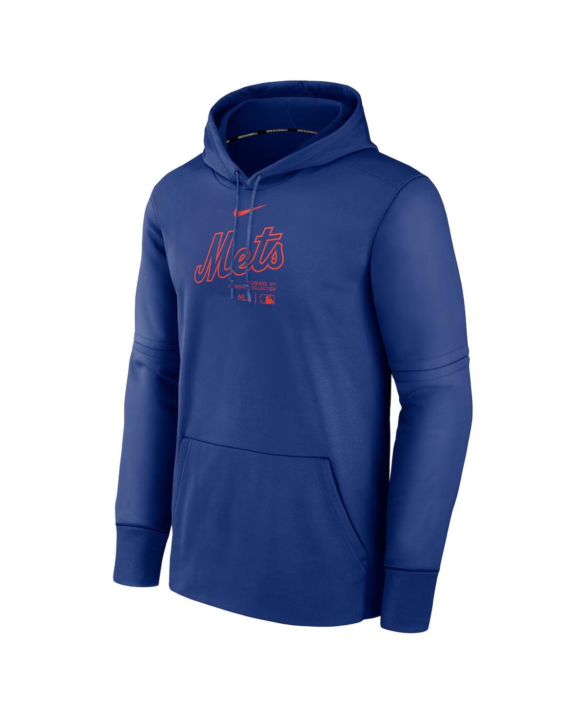 Nike Men'sNew York Mets Authentic Collection Practice Performance Pullover Hoodie - Royal