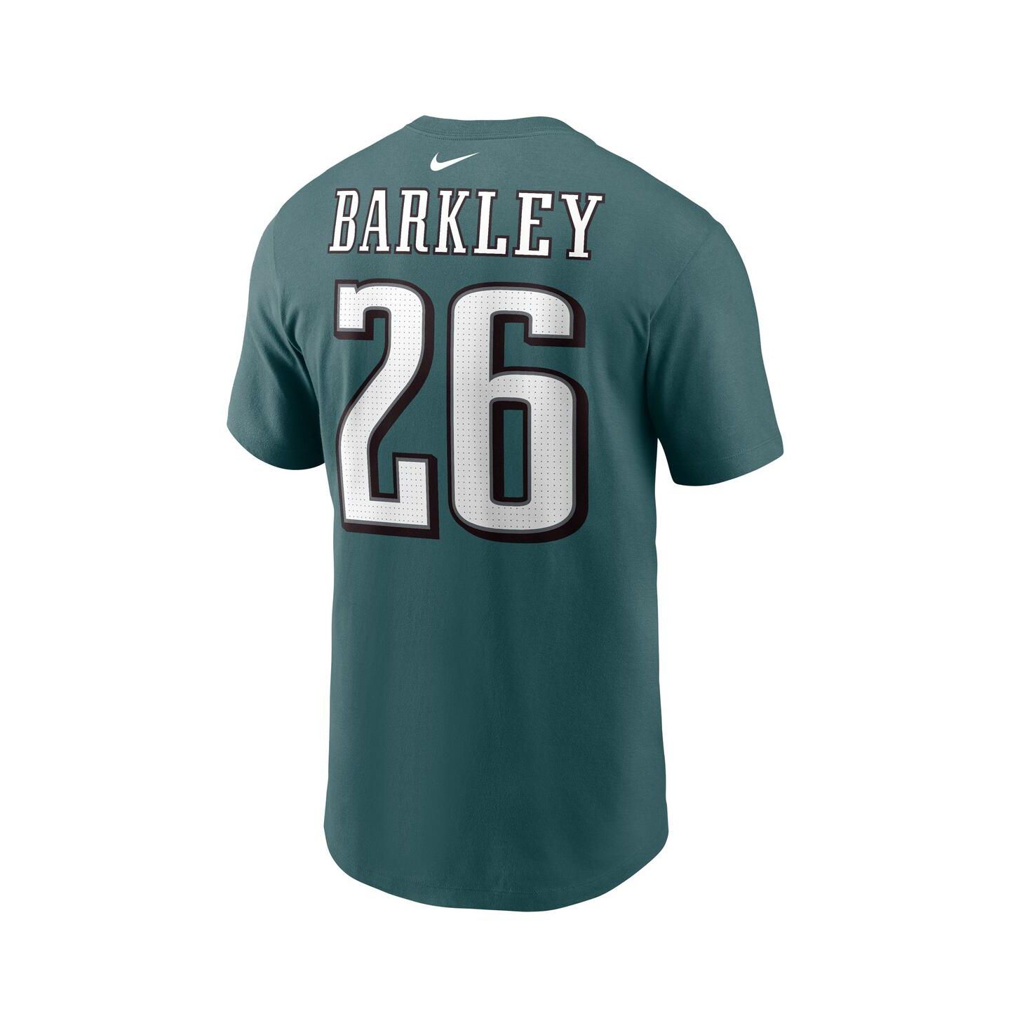 Мужская футболка Fanatics Nike Saquon Barkley Midnight Green Philadelphia Eagles Player Name & Number — фото 3