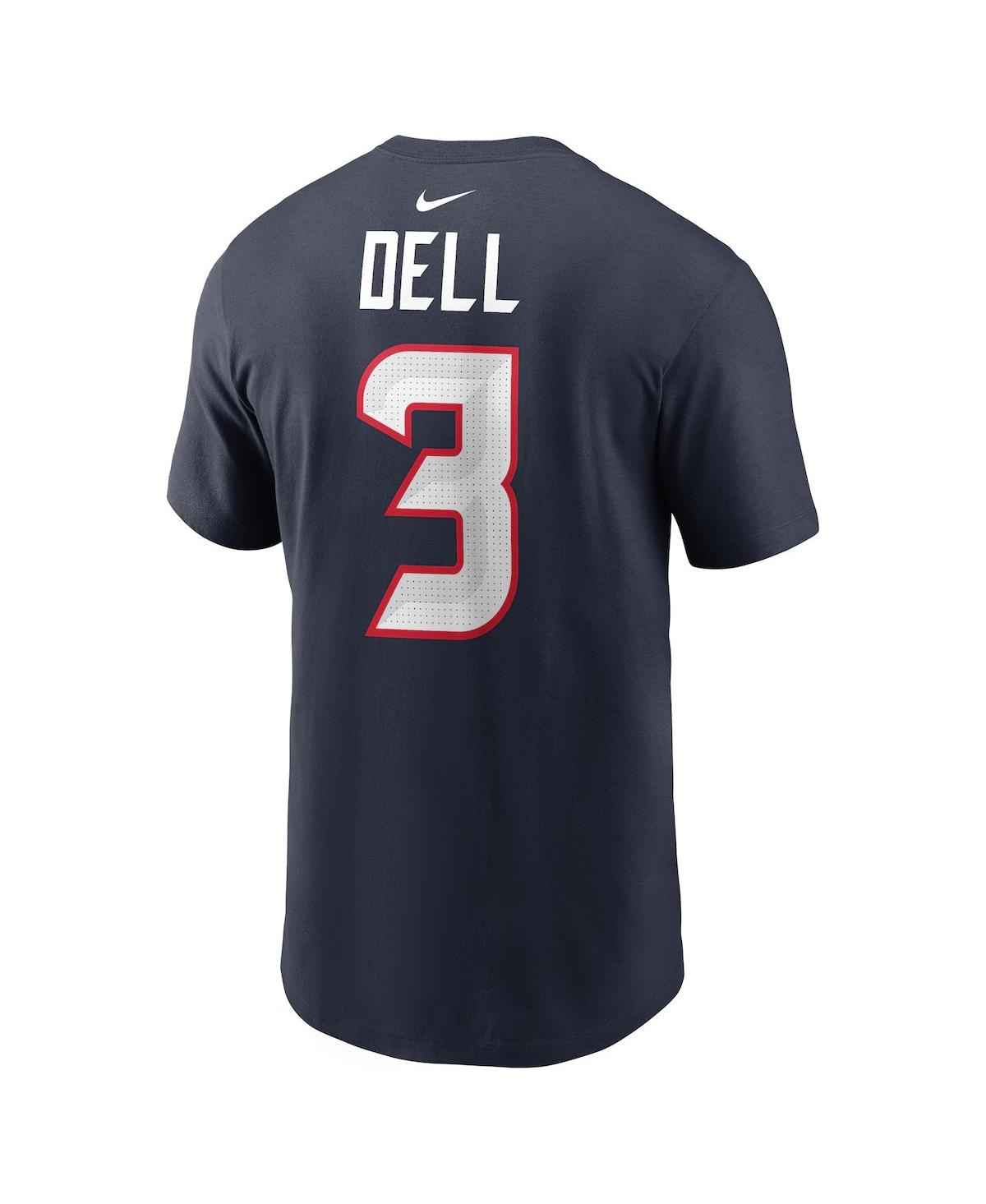 NIKE MEN'S TANK DELL NAVY HOUSTON TEXANS PLAYER NAME NUMBER T-SHIRT 