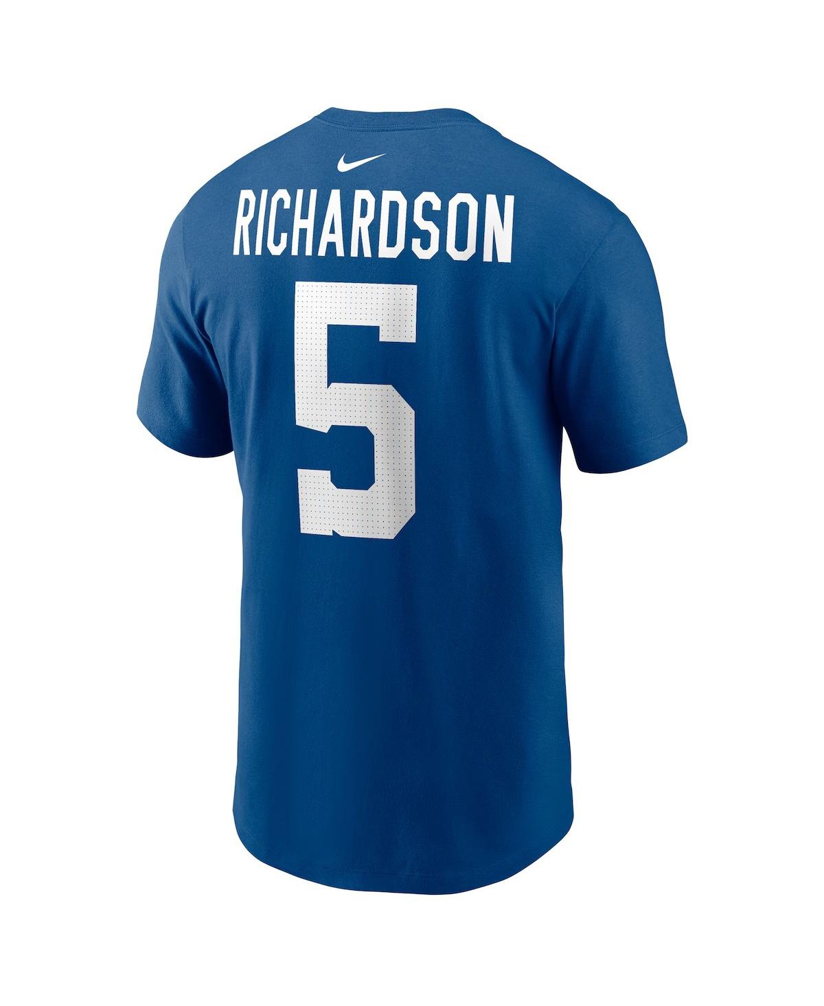 Nike Men's Anthony RichardsonIndianapolis Colts 2023 Nfl Draft First Round Pick Player Name Number T-Shirt - Royal