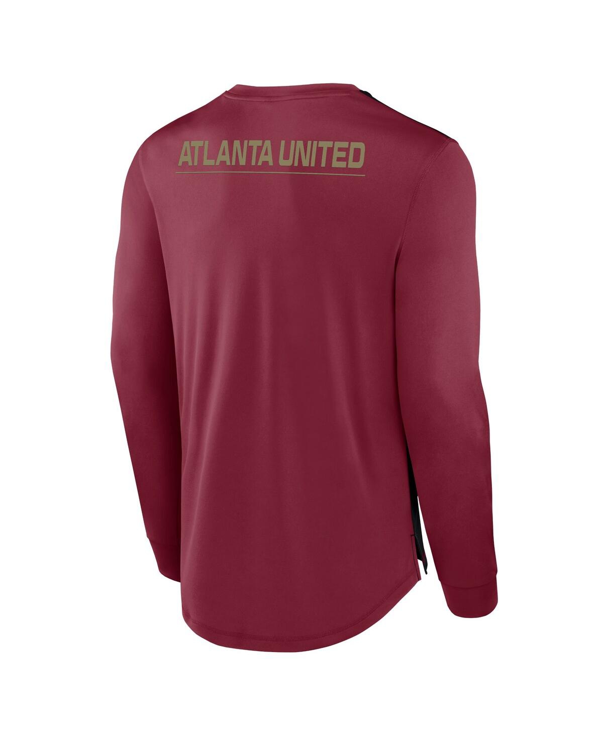 Fanatics Men'sAtlanta United Fc Mid Goal Long Sleeve T-Shirt - Red