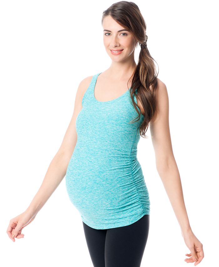 A Pea in the Pod Beyond the Bump By Beyond Yoga Maternity Ruched Heathered  Tank - Macy's